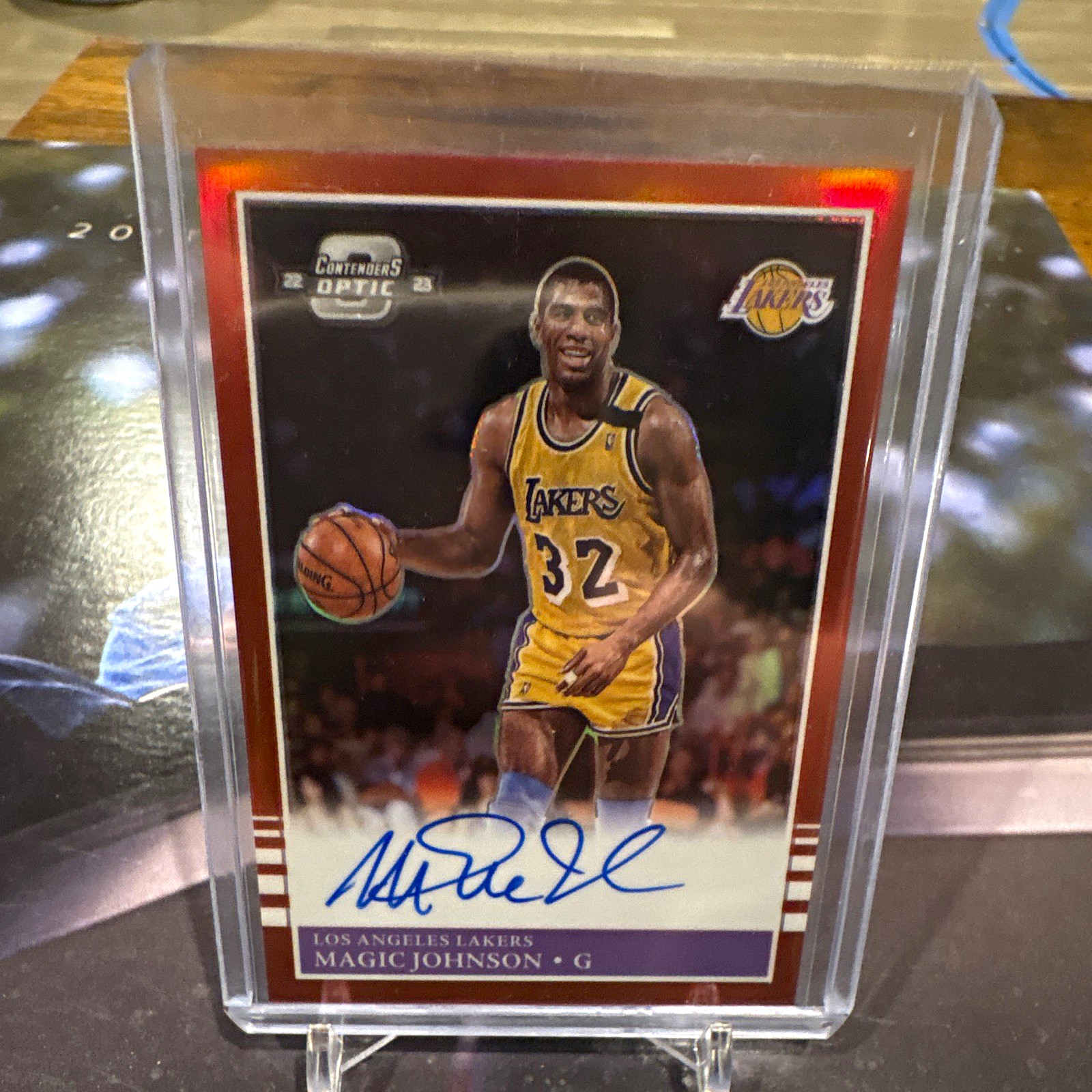 Panini 2022-23 Contenders Optic 1985 Tribute Auto Magic Johnson #85-9 /60