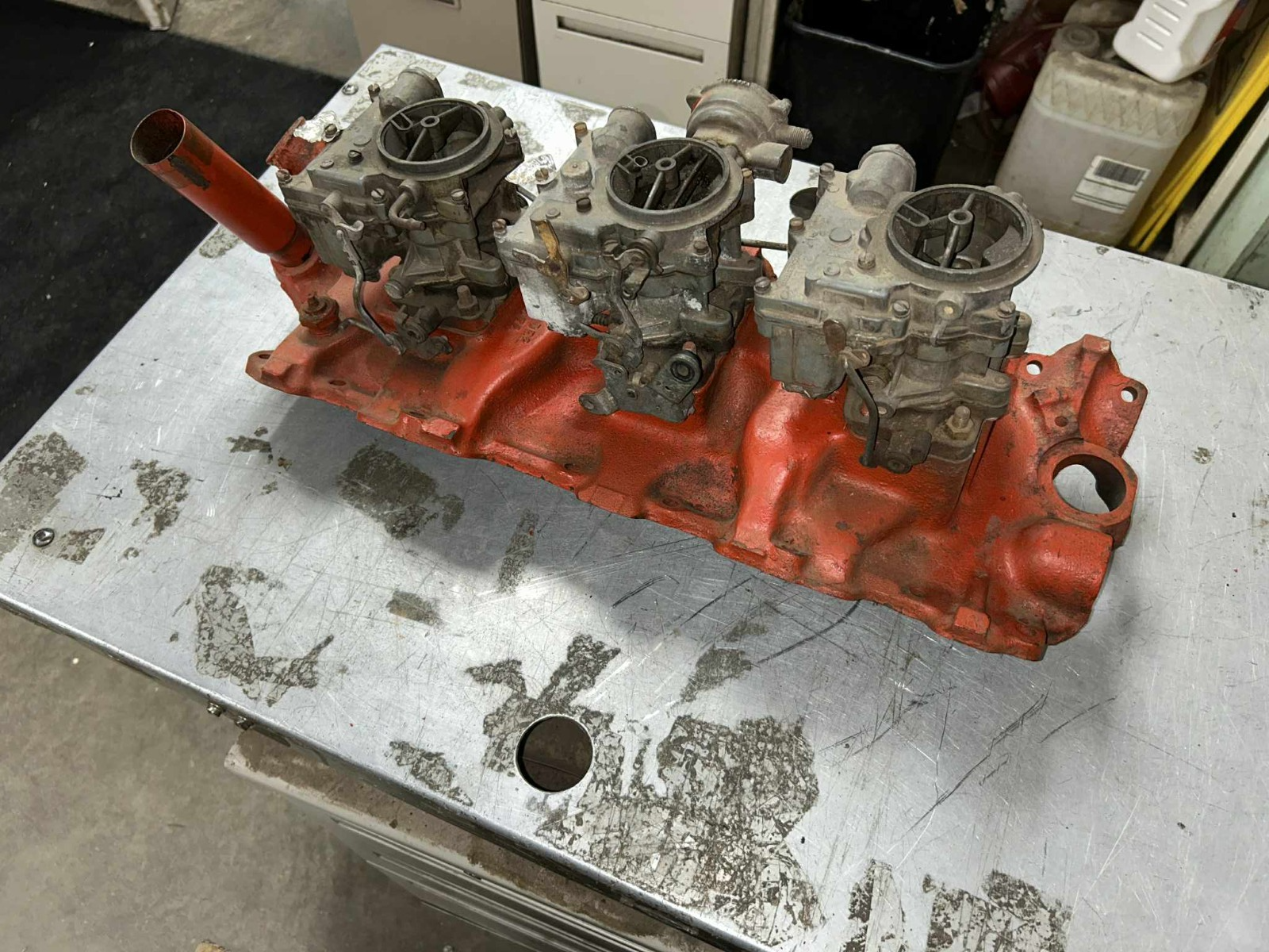58 59 60 61 Chevrolet 348 409 Intake Tri Power With Rochester Carbs ...