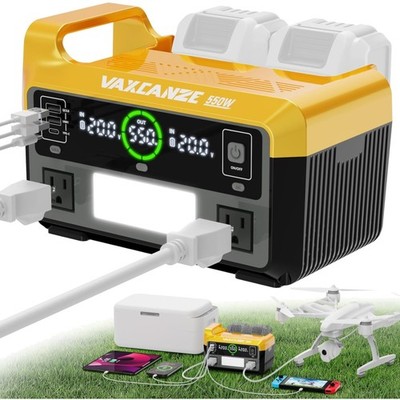 550W Power Inverter for Dewalt, DC 20V to AC 110V Pure Sine Wave, Portable Po...