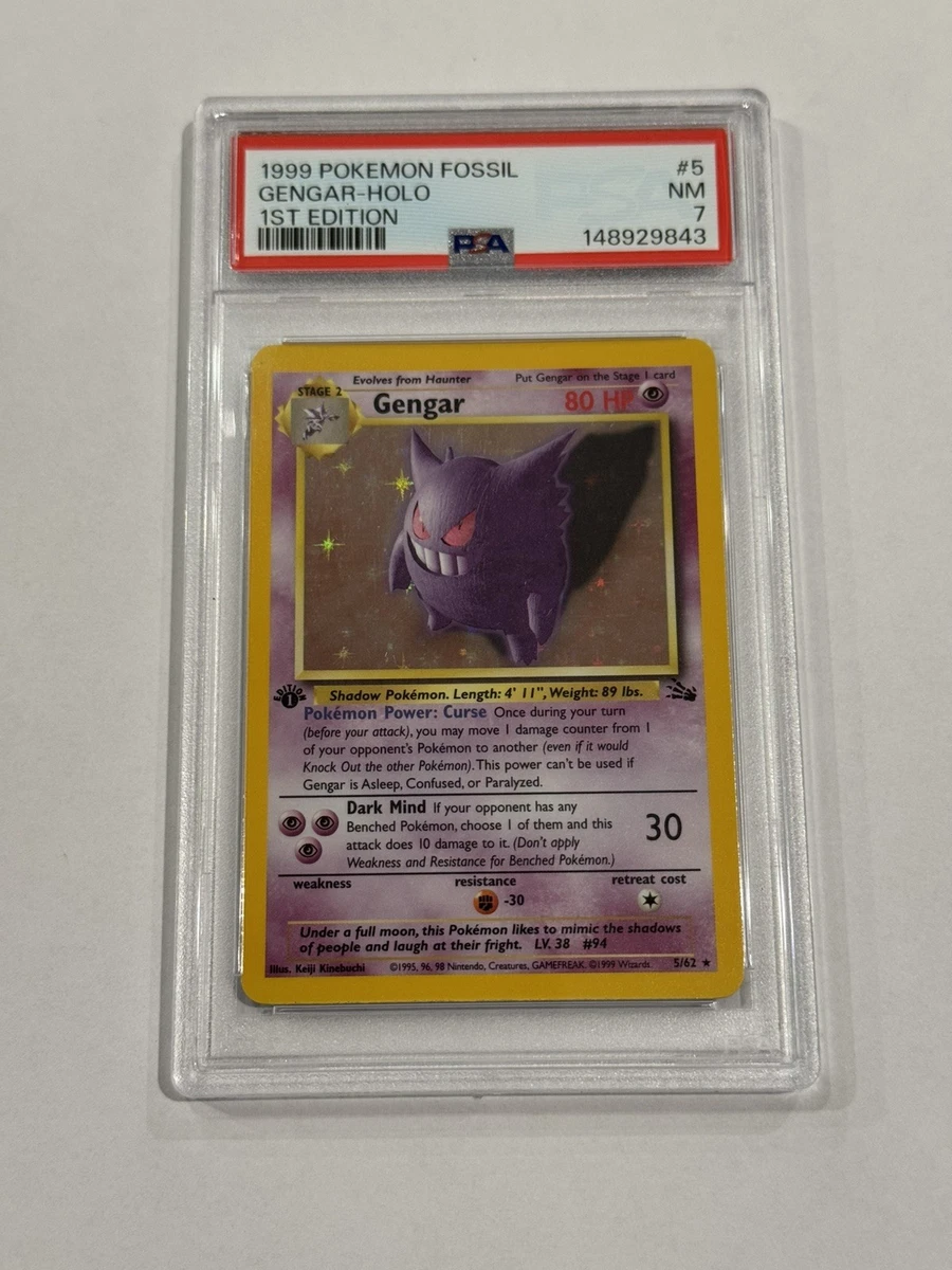 fake golden pokemon cards Gengar Fossil Unlimited 20/62 SGC 9 – TBC Games main image 0