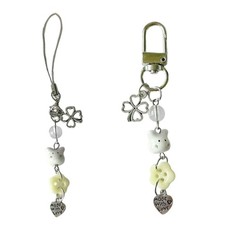 Creative Rabbit Bead Keychain Multifunctional Key Ornament Bag Hanging Ornament