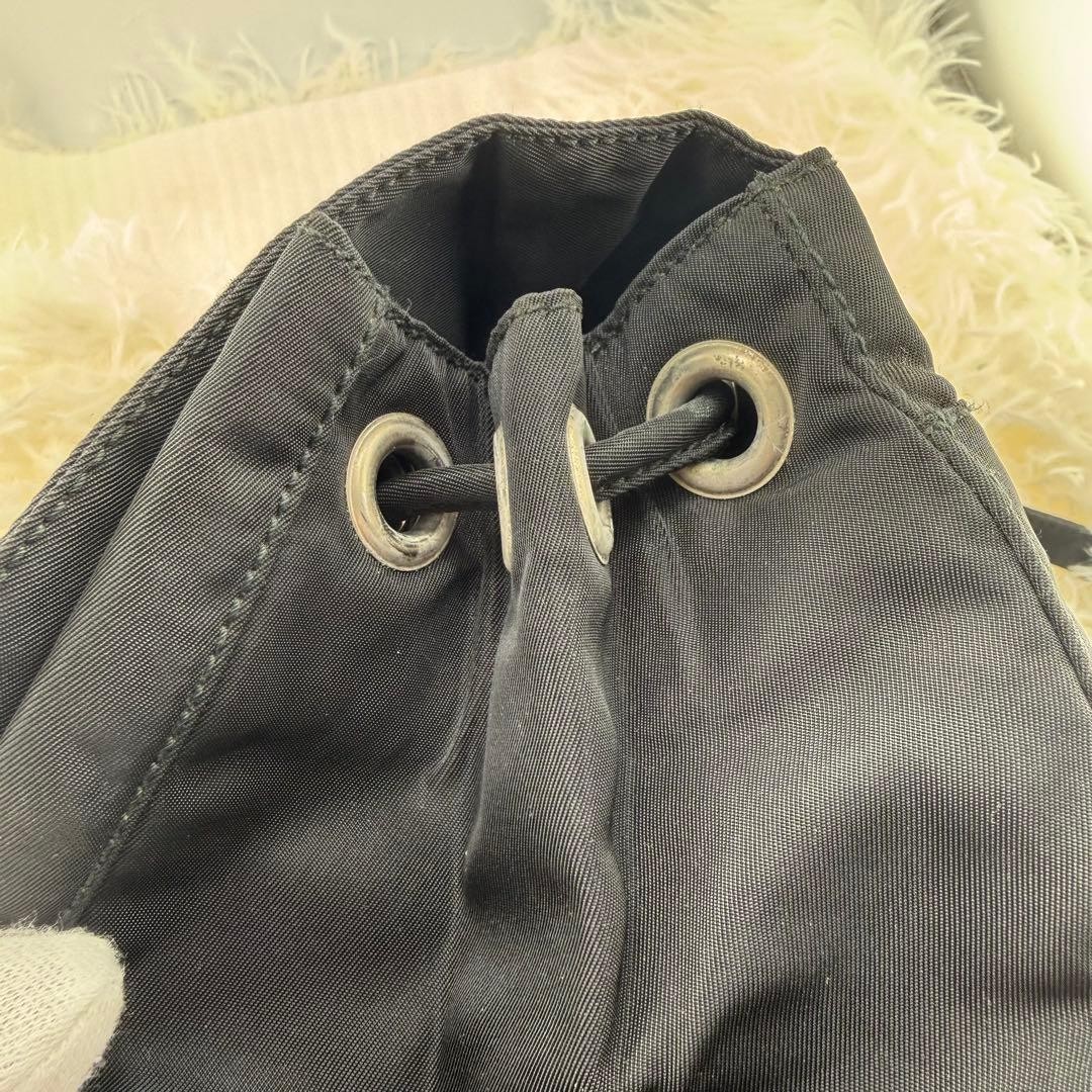 Prada Test Nylon Drawstring Backpack Black Lightw… - image 13
