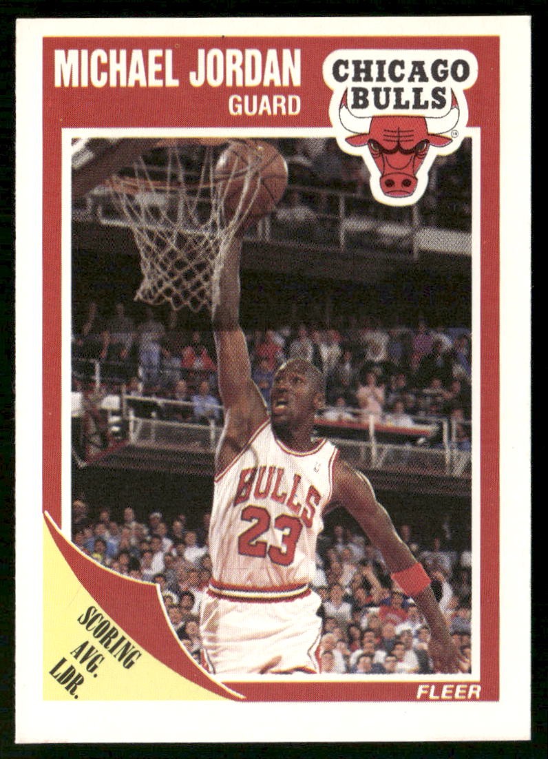 Michael Jordan 1989-90 Fleer #21 Bulls GOAT 9