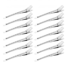 40 Duck Bill Clips - 3.5" Hair Clips for Women - Rustproof Silver - 40pcs