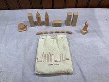 3  Twin Towers, Empire State Building, Statue Liberty  Wood NYC Buildings Set