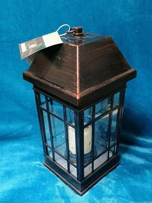 San Raphael II Bronze Color 14 In. Integrated 2-LED Solar Candle Lantern (NWT) - Image 1 of 4