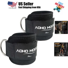 Comfortable Adjustable Ankle Straps for Cable Machines Women, Gym Workout Leg...