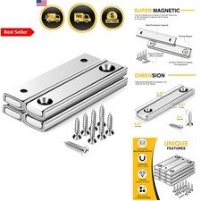 Magnets Strong Neodymium Rectangular Magnetic Bar 4Pack Wall Mounting