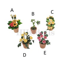 Dollhouse 1:12 Scale flower Miniature Potted plant/Rose/Flytrap