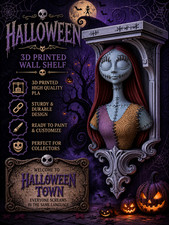 Horror Nightmare Before Christmas Sally Skellington Like 6x5 Top Wall Shelf New