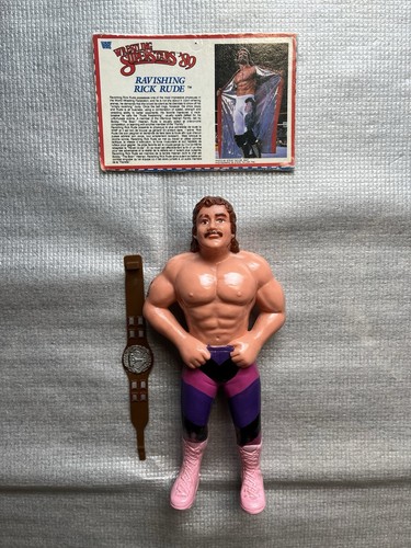 1989 WWF LJN Ravishing Rick Rude Black Card Wrestl...