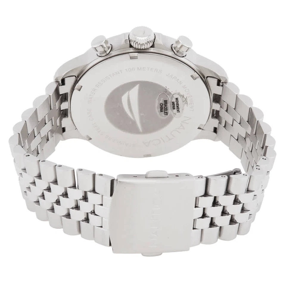 Reloj para hombre Nautica NAPBOS405 NCT esfera azul océano negro 45 mm nuevo Foto 3 de 3