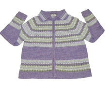 Tiara International Y2K Vintage Full-zip Sweater Purple Nordic Women's Size L