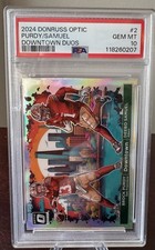 2024 Panini Donruss Optic - Downtown Duos Deebo Samuel, Brock Purdy #2 PSA 10
