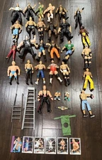Assorted Wrestling Action Figures 25+ WWE Figure Mattel/Jaks W/ Some Accessories