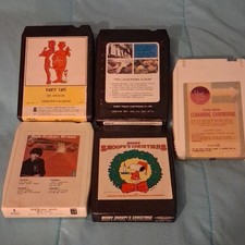Vtg 8-Track 5-Pack - Louis Prima, Bob Kuban Brass, Snoopy, Jazz, Holiday