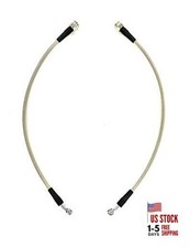 Universal Braided Stainless Brake Hoses Long with 10mm Banjo Holes 20 Inches