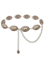 Cowgirl Belts for Women Western Chain Belt Fit Waist: 26-28 in A-gold Classic