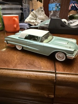1959 Ford Thunderbird Metal Bottom Friction Promo Car Teal With White Top 