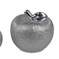 Deko Apfel Festival Silber H. 11Cm Aus Porzellan Formano W25