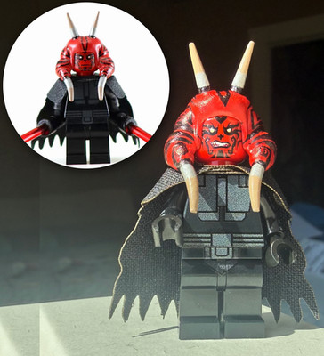 Darth Wyyrlok custom Sith minifigure - on Lego! - star wars Mas Amedda species
