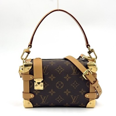 LOUIS VUITTON Side Trunk PM 2WAY RFID-enabled Handbag Brown Leather PVC M46815