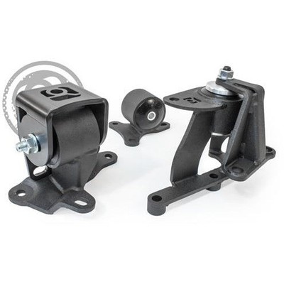 Innovative for 88-91 Prelude H-Series Black Steel Mounts 75A Bushings