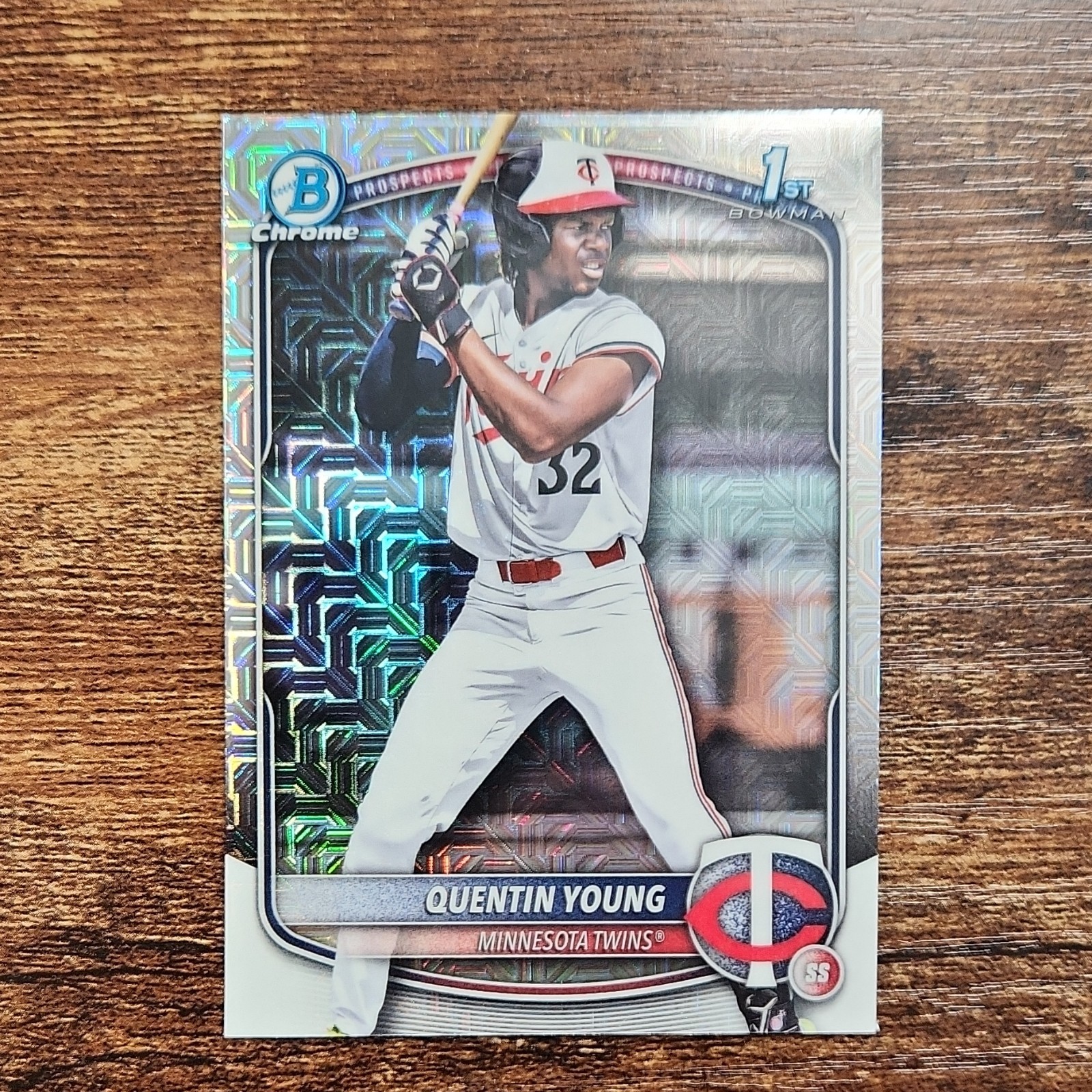 2025 Bowman Draft #BDC-92 Quentin Young Chrome Mojo Refractor Twins 1st Bowman