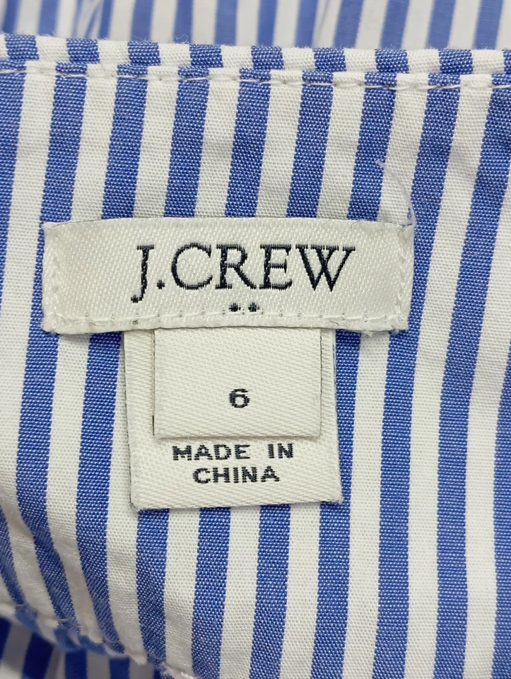 J.CREW High Waist Rock Damen Rock Gr. DE 38 blau-weiß Casual-Look - Bild 4 von 4