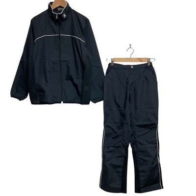 Courreges Jacket and Pants Matching Set, Size 38, Black Women USED