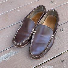 Rancourt & Co Loafers Moccasins Leather Sze 9.5 US Men's Brown EUC Made in Maine