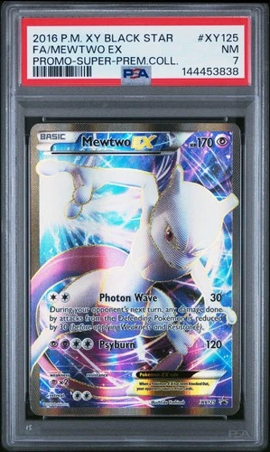 2016 POKEMON XY PROMO SUPER-PREMIUM COLLECTION #XY125 FULL ART/MEWTWO EX PSA 7