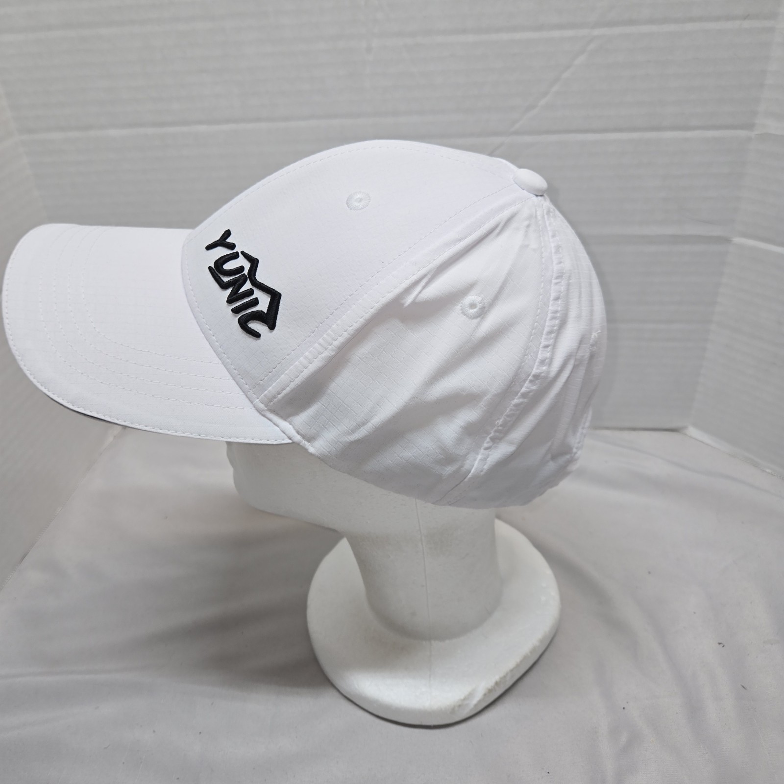 Yunic Hat Adjustable Strapback White Euc - image 2