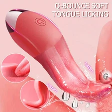 Pink Waterproof Tongue Vibrator Massager – Water-Resistant Pleasure Toy (1 Pack)