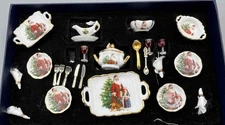 MINIATURE DOLLHOUSE 1:12 SCALE REUTTER CHRISTMAS DINNER SET - 1.344/1A