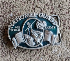 1982 National Guard Air Force Army Belt Buckle Bergamot Brass Works N-132
