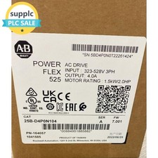 New Sealed Allen Bradley 25B-D4P0N104 /A Powerflex 525 AC Drive 2HP 25BD4P0N104