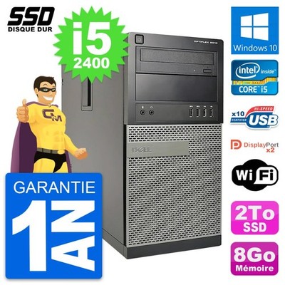 PC Tour Dell OptiPlex 9010 Intel Core I5-2400 RAM 8GB SSD 2TB Windows 10 Wifi