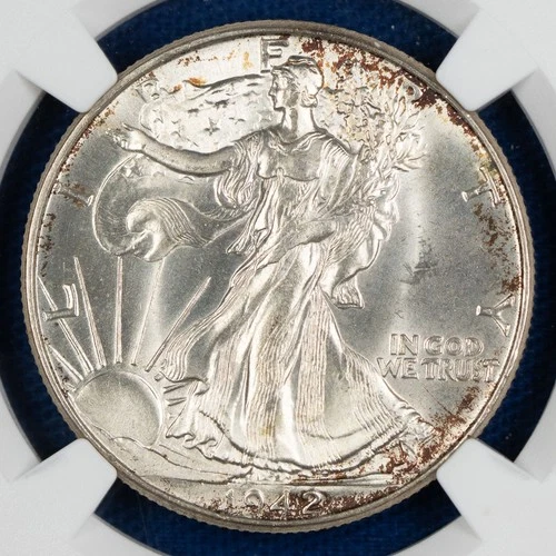 Certified 1942 Walking Liberty Half Dollar NGC MS66 Silver 50c