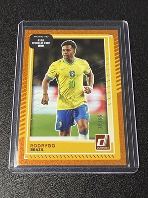 2025-26 Panini Donruss Road to FIFA World Cup 26' Rodrygo Orange #/99 Brazil