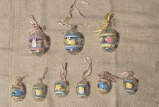 Glass Easter Egg Ornaments Hand-Painted