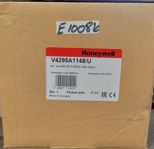 HONEYWELL V4295A1148/U SOLENOID VALVE EV 40.3 350mb, 120V (5psi)