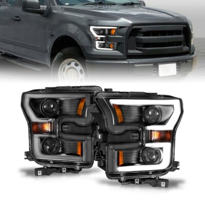 Für Ford F150 15 - 17 Projector Scheinwerfer LED Tube 2017 16 2015 schwarz 2016