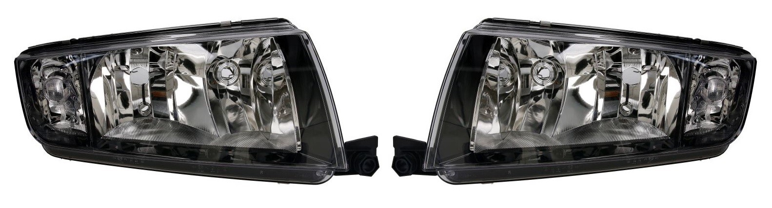 Phare avant gauche droite Skoda Fabia I noir optique de feux 1999-2004