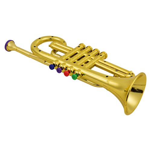 Kids Trumpet Golden Coated Plastic Children Preschool Musical Instrument V1Z5 - Picture 7 of 8