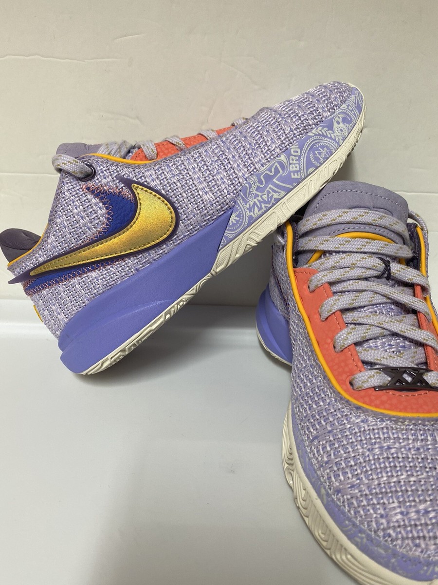 Nike LeBron 20 XX Violet Frost Purple Gold Shoes DJ5423- Boy's
