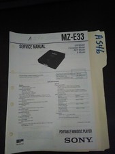 Sony MZ-E33 service manual original repair book