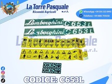 ADESIVI DECALCOMANIA TRATTORE LAMBORGHINI C653L