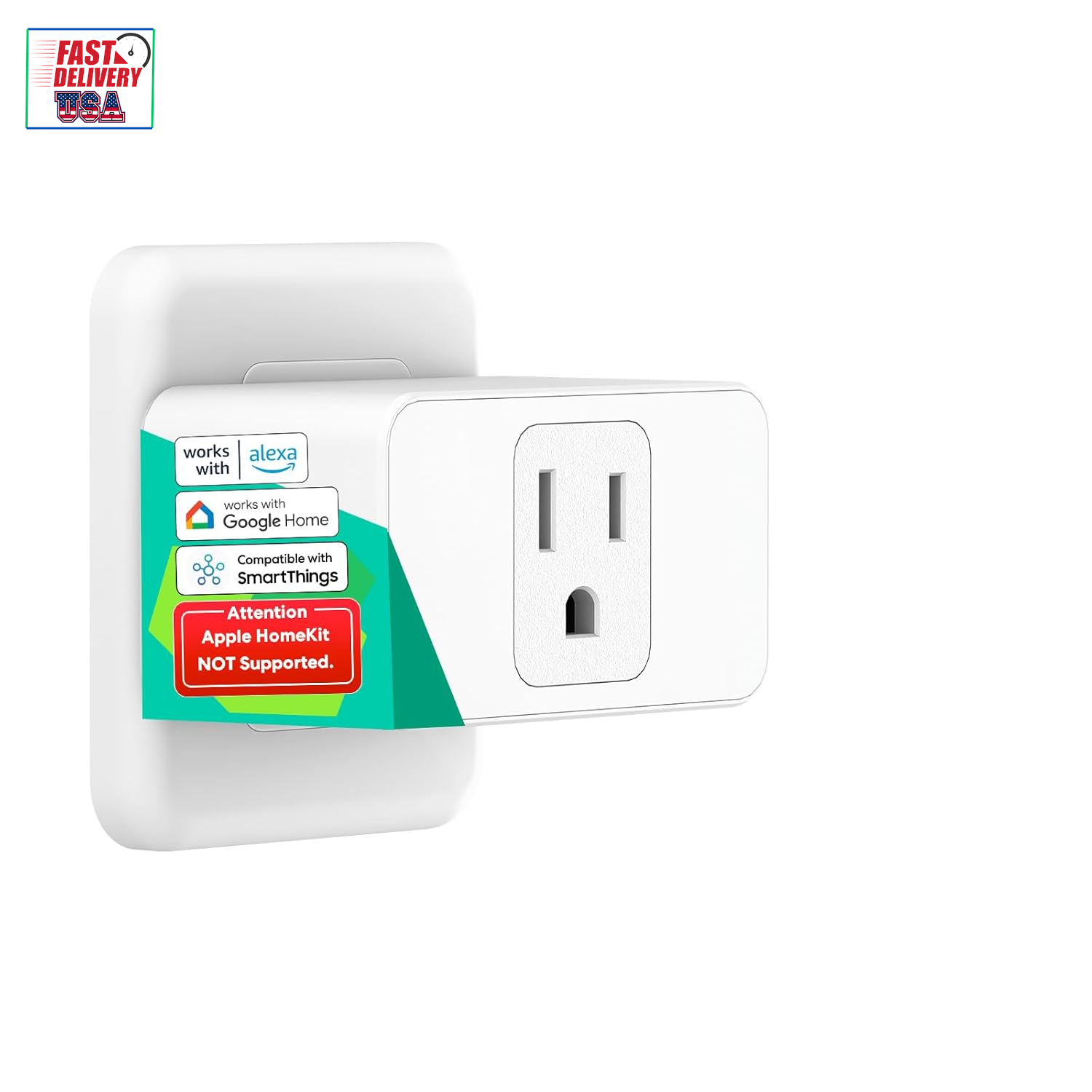 Wi-Fi Smart Plug Mini, 15 Amp & Reliable Wi-Fi Connection, Alexa and Google Voic