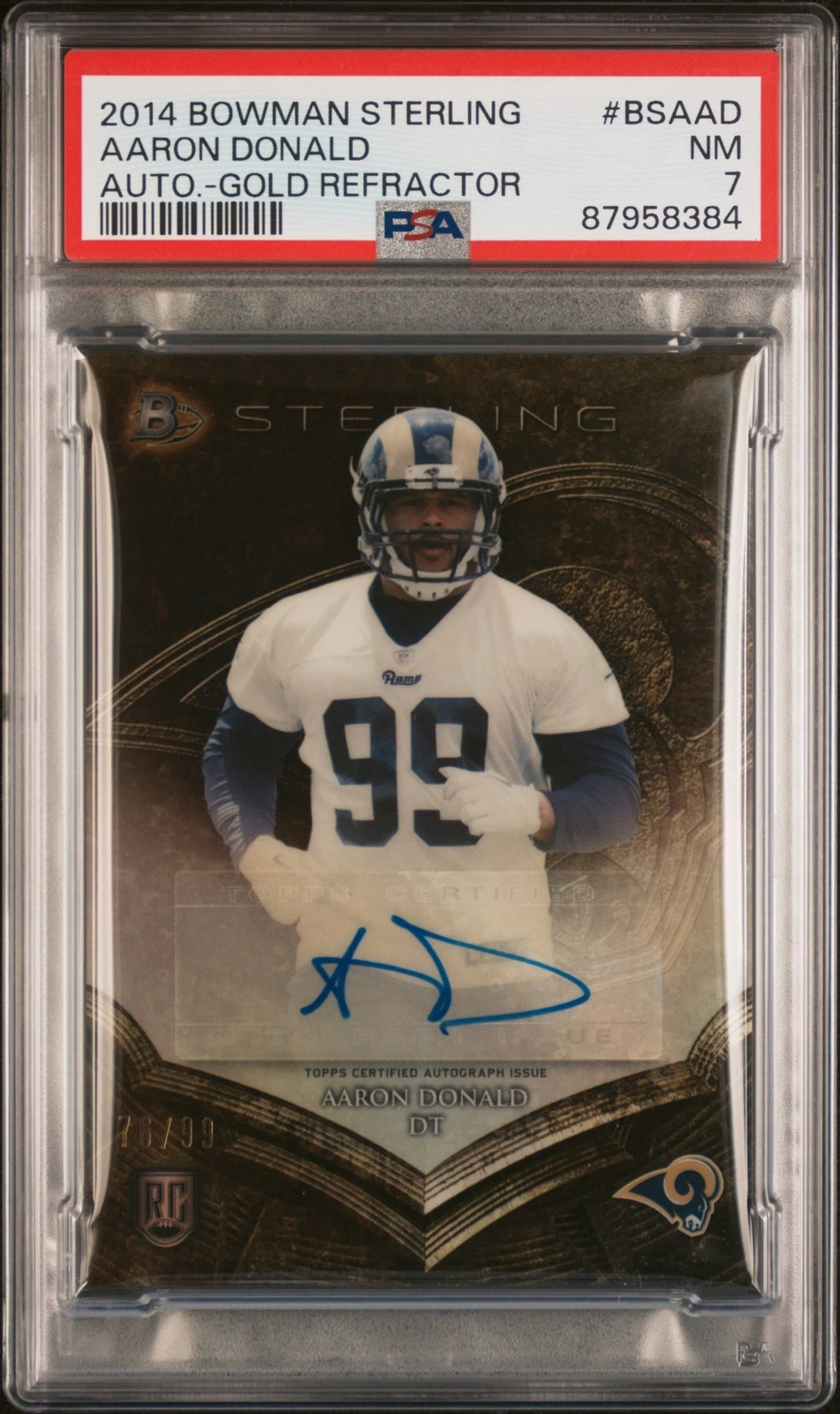 Aaron Donald Bowman Sterling Autograph #BSAAD Gold Refractor